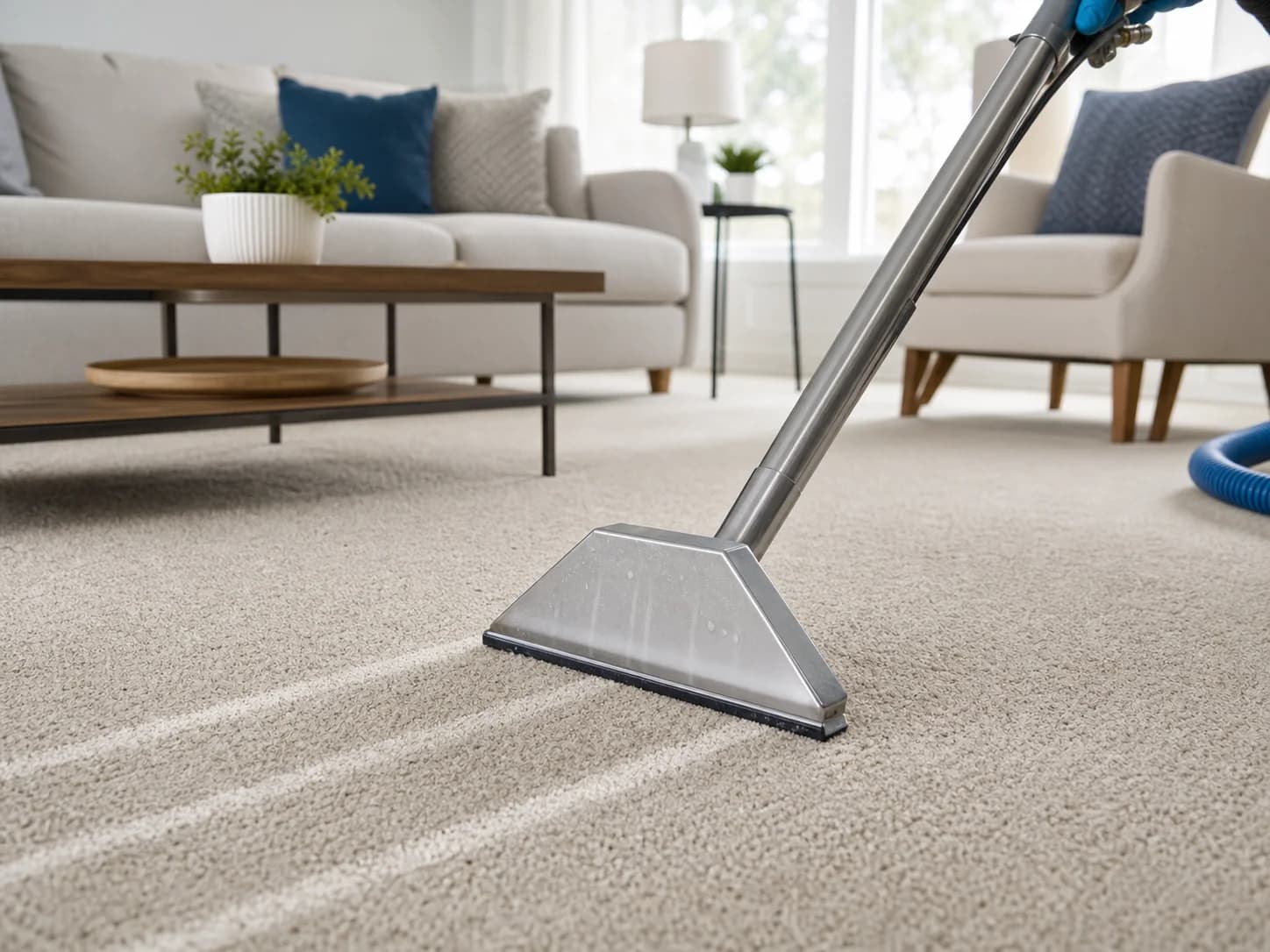 Generated service visual of professional carpet extraction